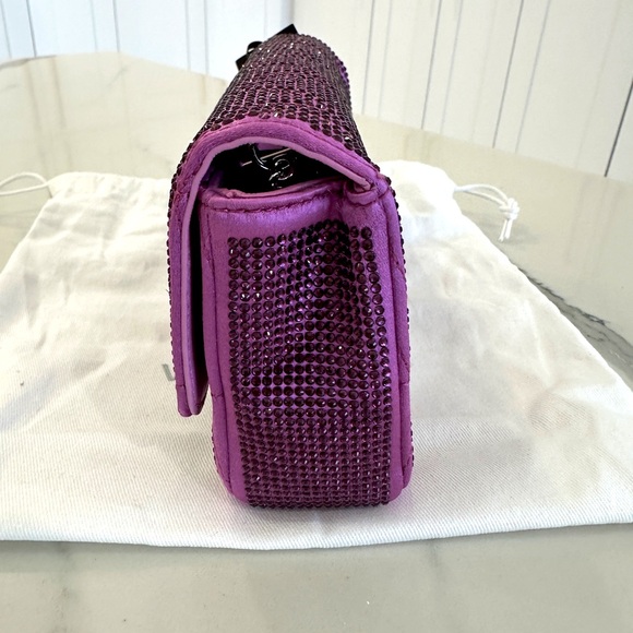 Versace Mini Medusa Monogram Crystal Embellished Satin Shoulder Bag - Picture 3 of 11